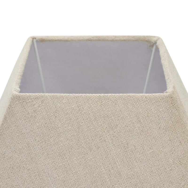 Incia Fluted Wooden Table Lamp with Linen Shade – Rustic Grey Wash Table Light