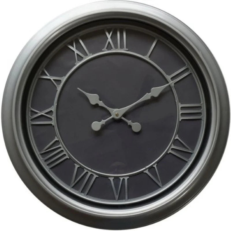 Bloomsbury Wall Clock – Silver Glass & Metal Decorative Wall Clock