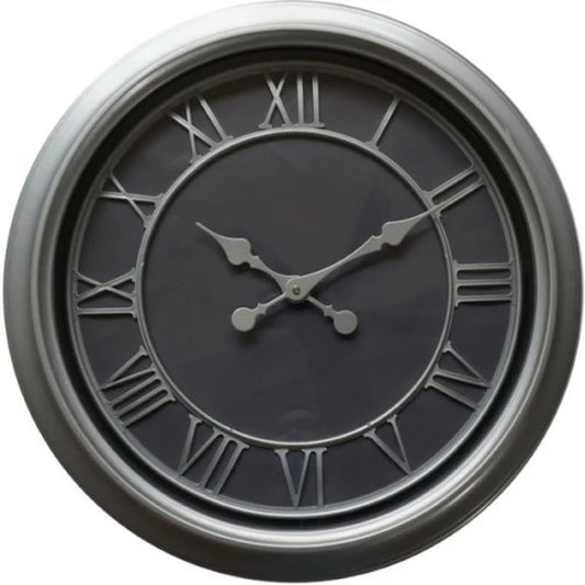 Bloomsbury Wall Clock – Silver Glass & Metal Decorative Wall Clock