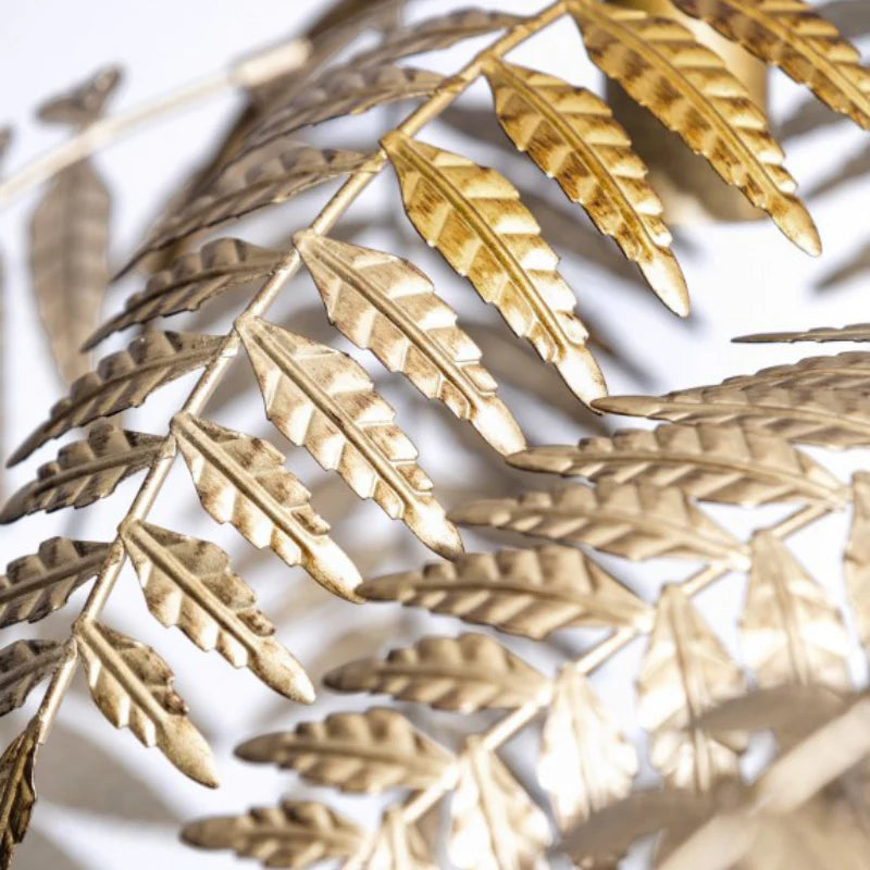 Antique Gold Palm Leaf Floor Lamp – Luxury Tropical Statement Lighting