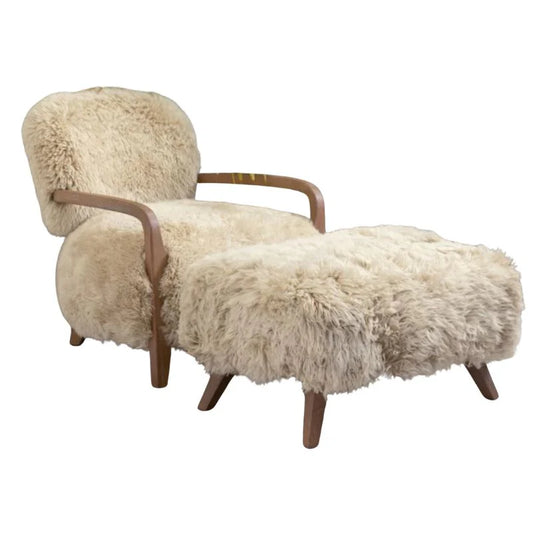Auckland Sheepskin Range – Luxury Sheepskin Armchair, Bench & Footstool