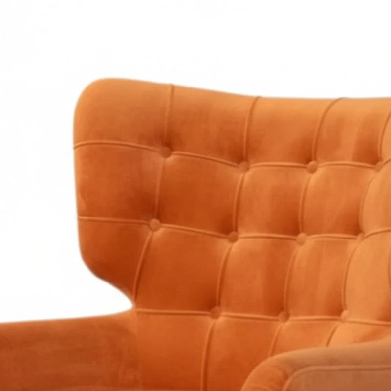 Lima Velvet Armchair – Retro Wingback Velvet Accent Chair