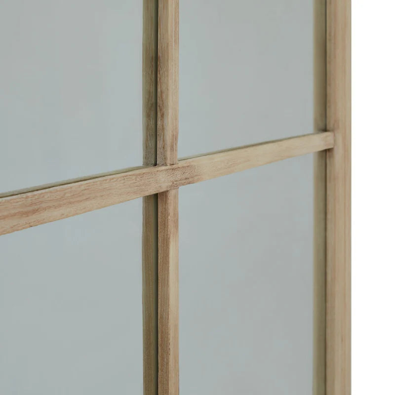 Washed Wood XL Window Mirror – Rustic Farmhouse Window Pane Mirror
